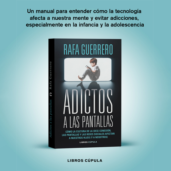 Banner Adictos a las pantallas de Rafa Guerrero