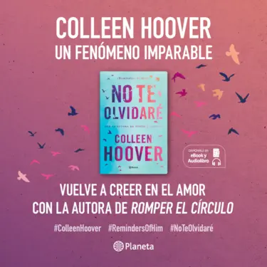 Banner Septiembre 2023 Colleen Hoover No te olvidaré septiembre