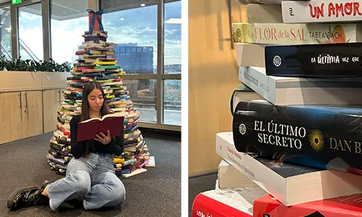 Imagen articulo: Cómo hacer un árbol de Navidad con libros en cinco pasos