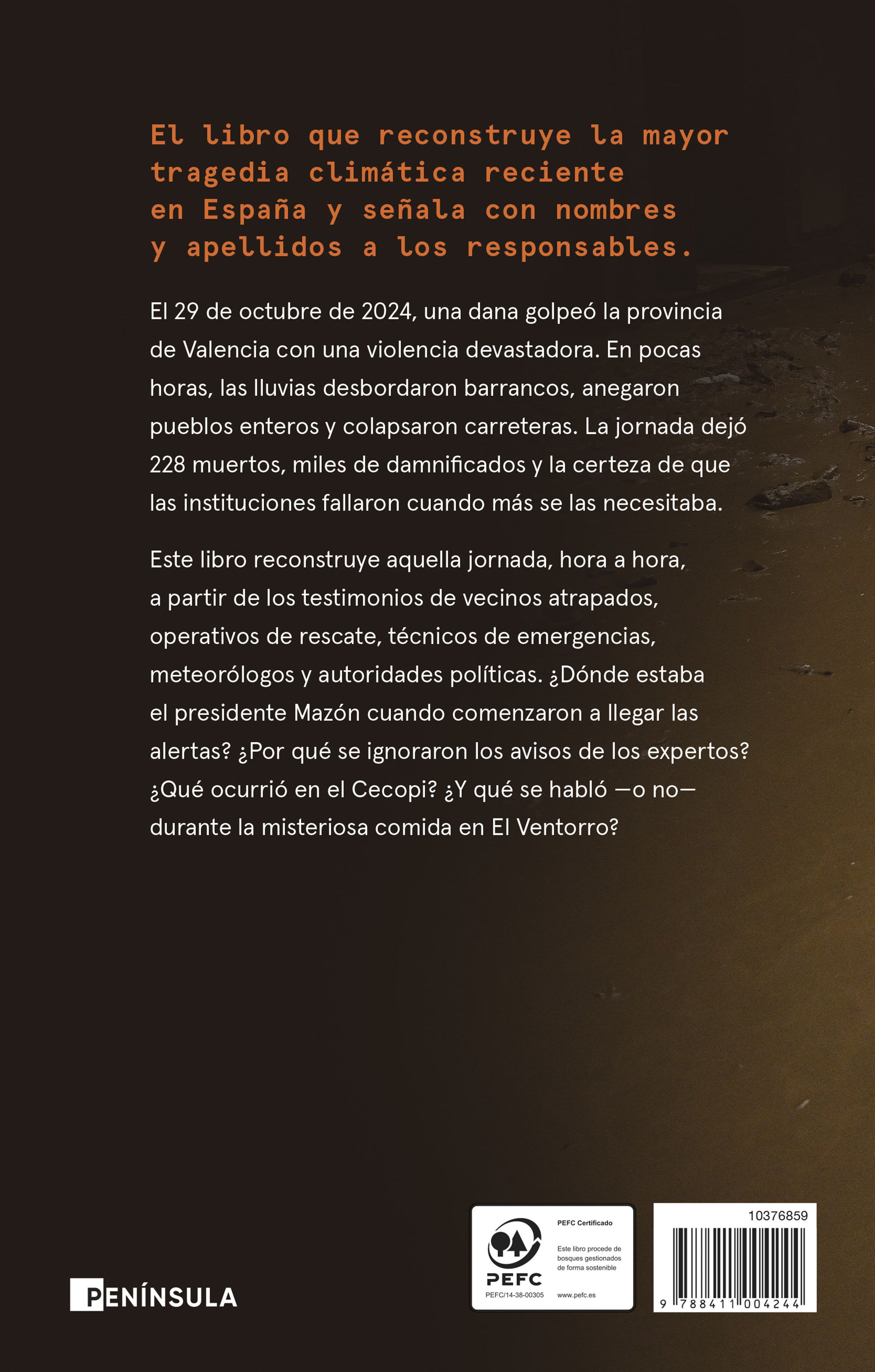 Miniatura contraportada Las horas del caos