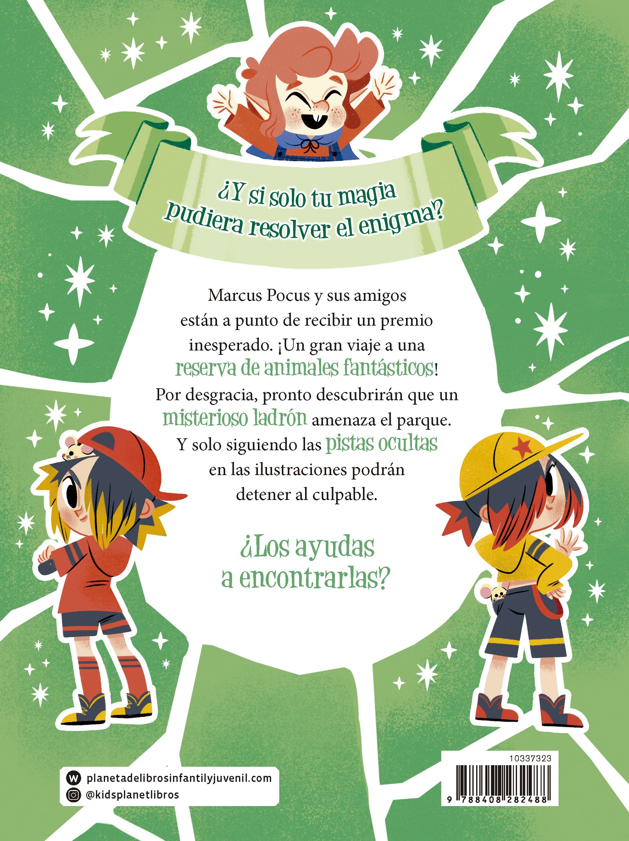 Miniatura contraportada Marcus Pocus. Mágicos misterios 1. El amuleto de oro