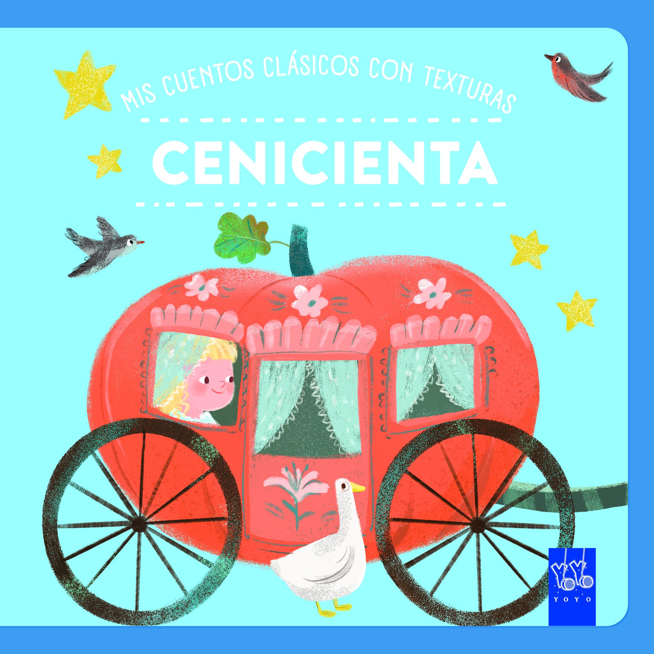 Portada Mis cuentos clásicos con texturas. Cenicienta
