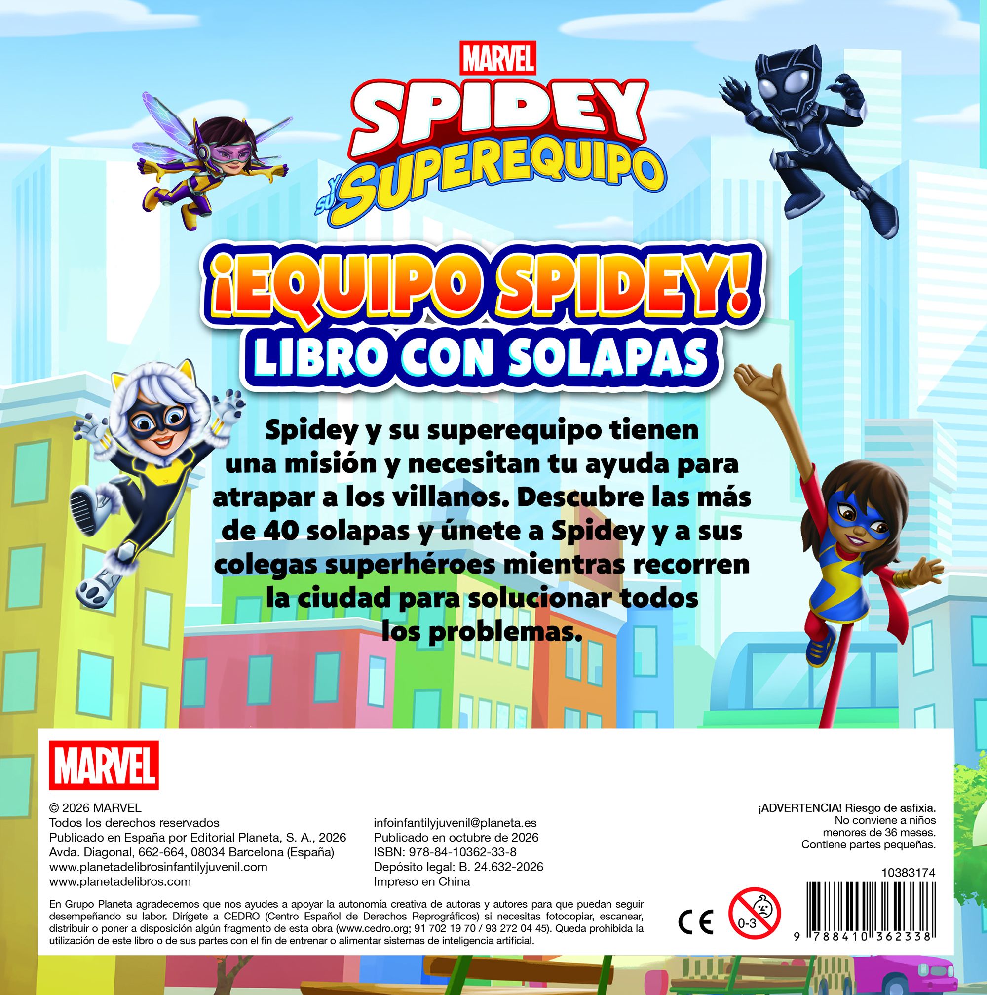 Miniatura contraportada Spidey y su superequipo. ¡Equipo Spidey! Libro con solapas