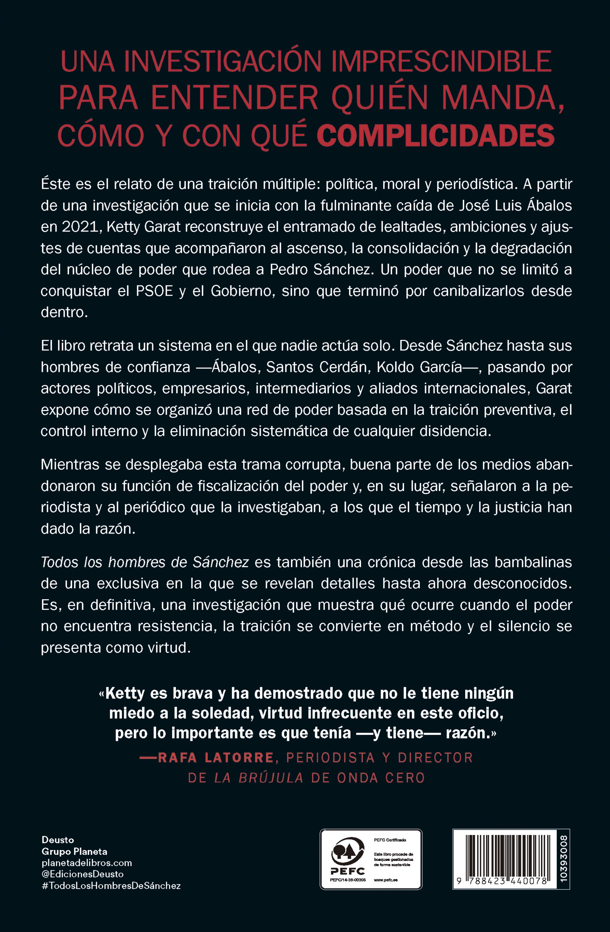 Miniatura contraportada Todos los hombres de Sánchez