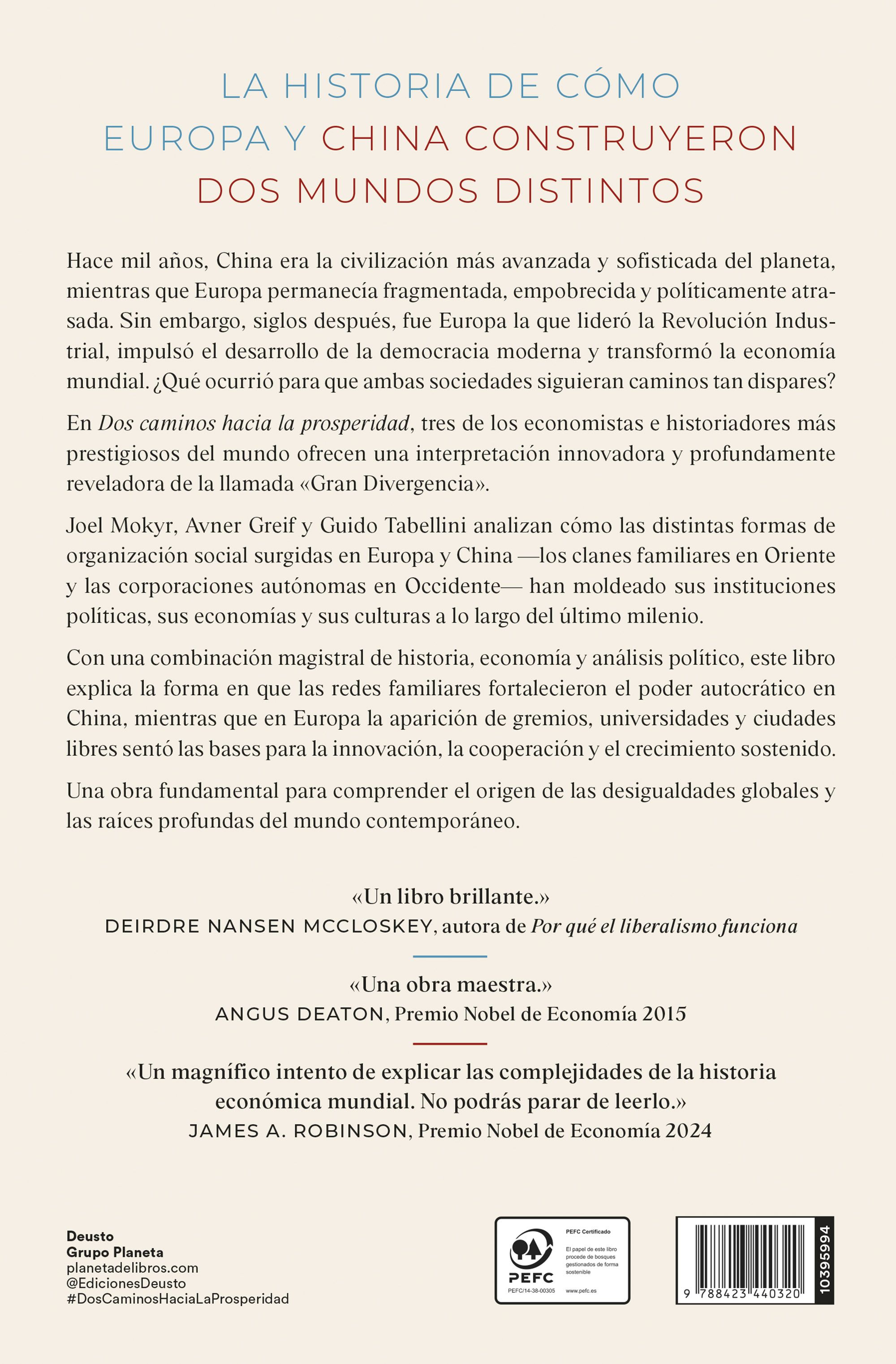 Miniatura contraportada Dos caminos hacia la prosperidad