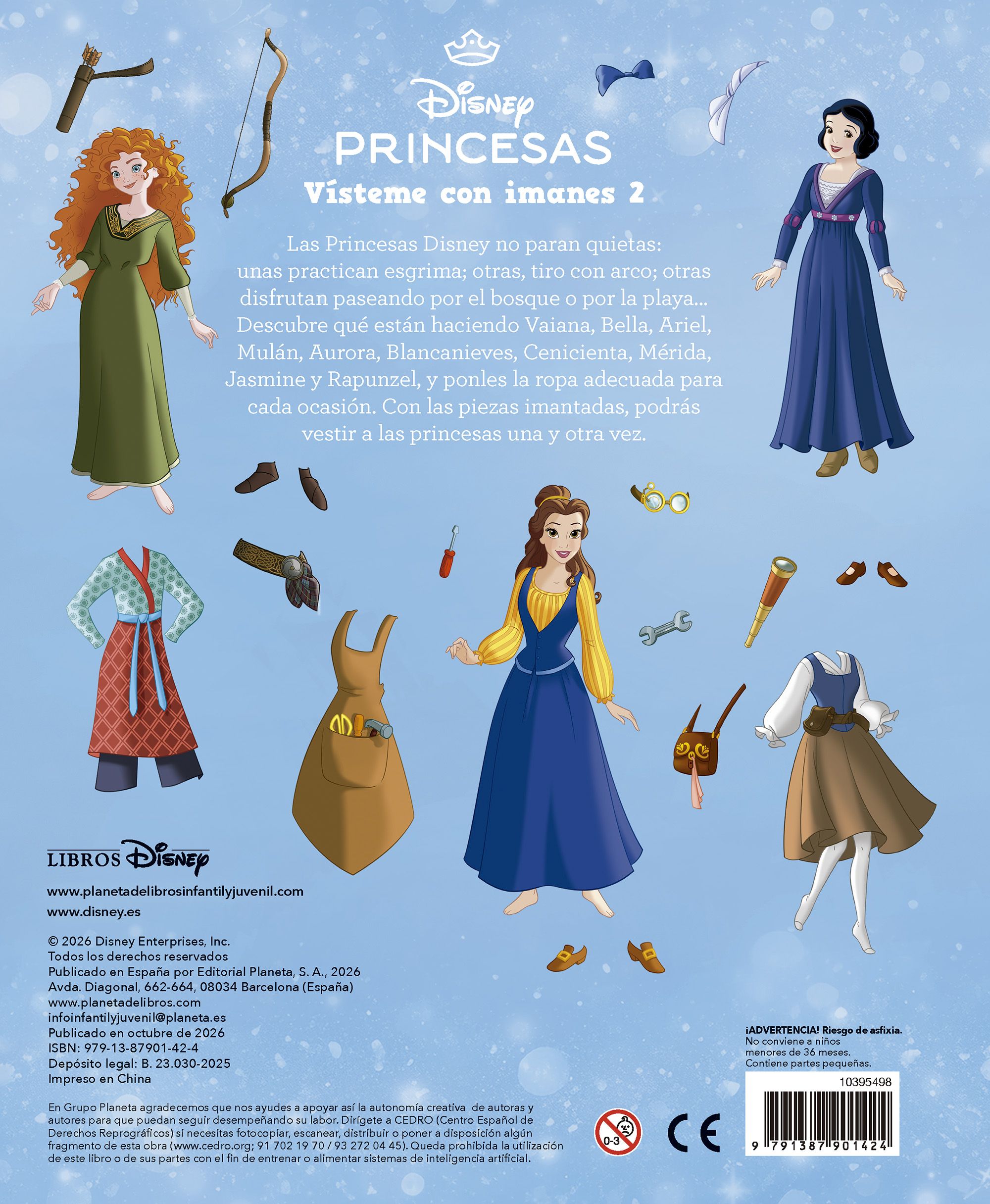 Miniatura contraportada Princesas. Vísteme con imanes 2
