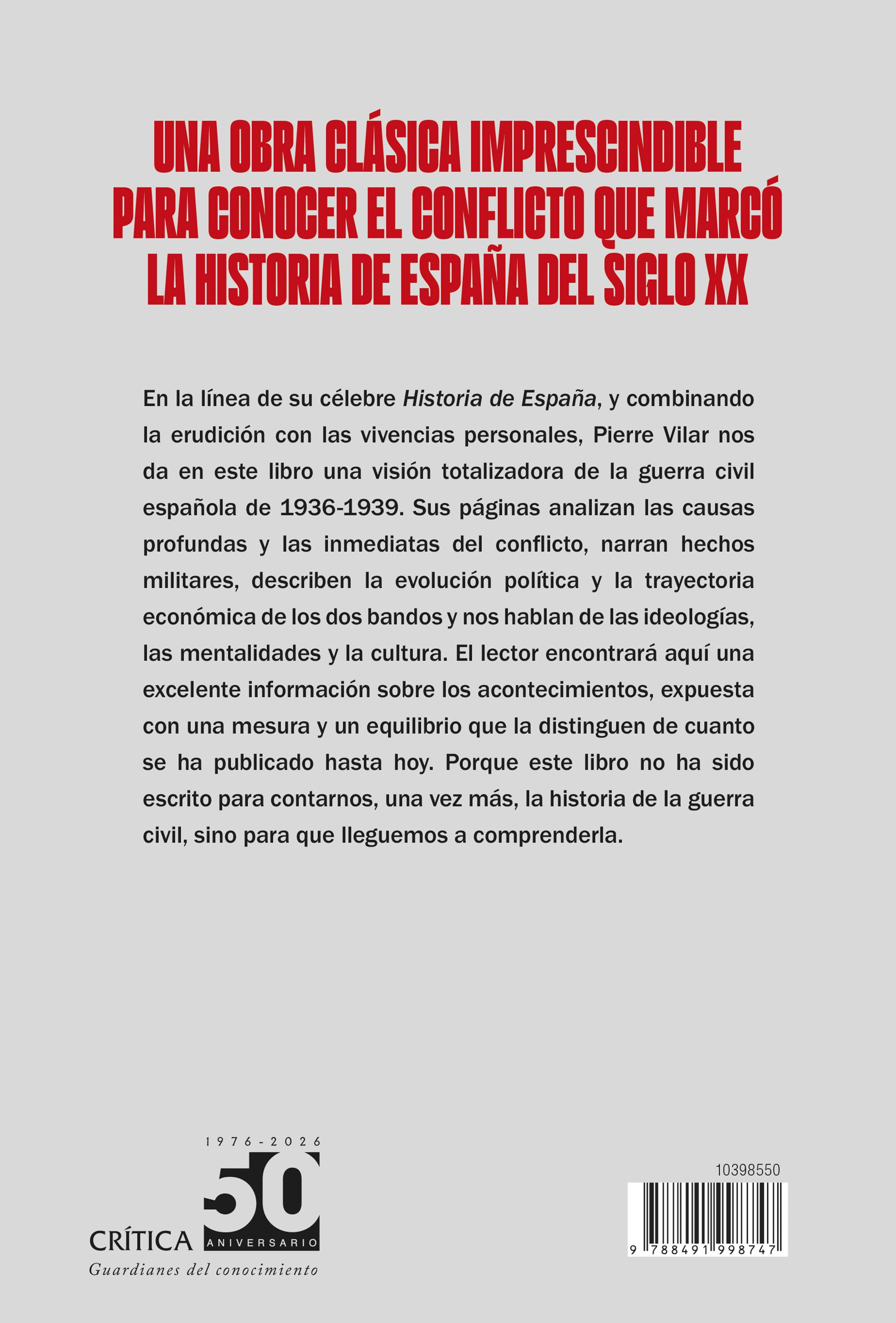 Miniatura contraportada La guerra civil española