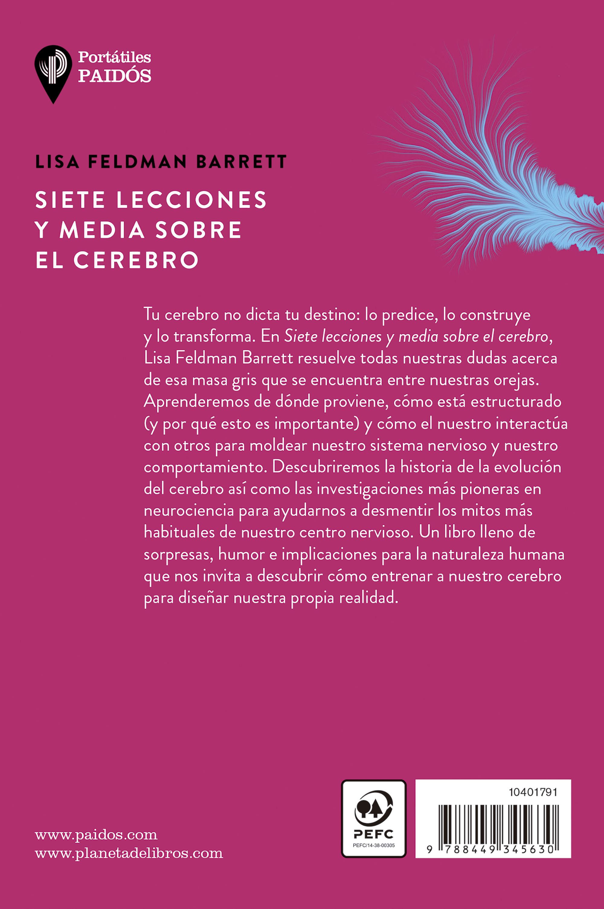 Miniatura contraportada Siete lecciones y media sobre el cerebro