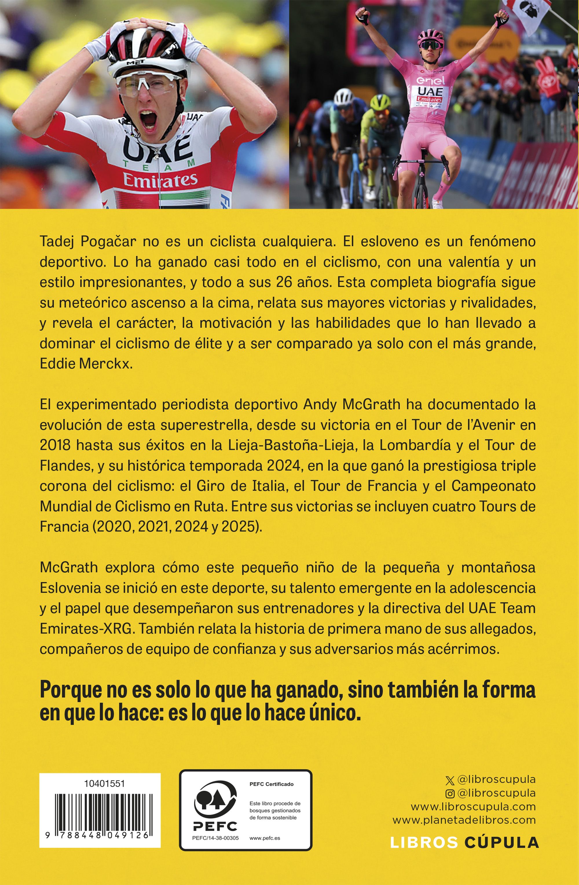Miniatura contraportada Tadej Pogacar: Imparable