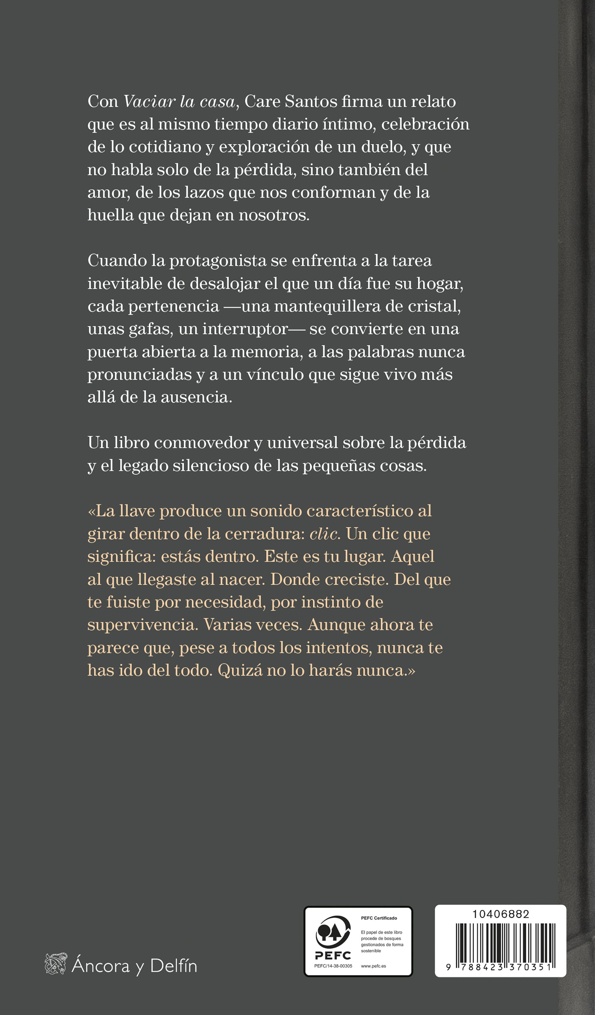 Miniatura contraportada Vaciar la casa