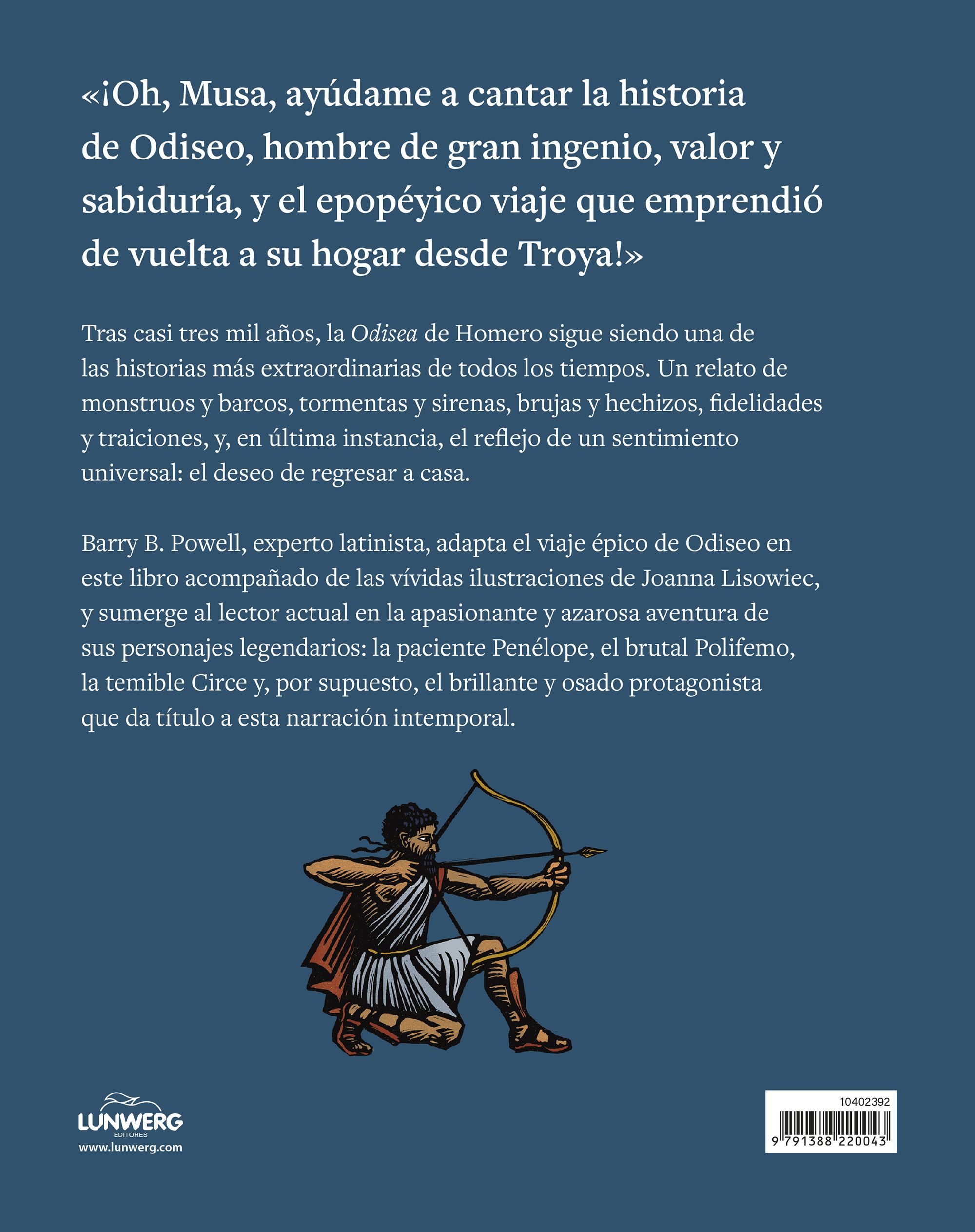 Miniatura contraportada Odisea. Una adaptación ilustrada