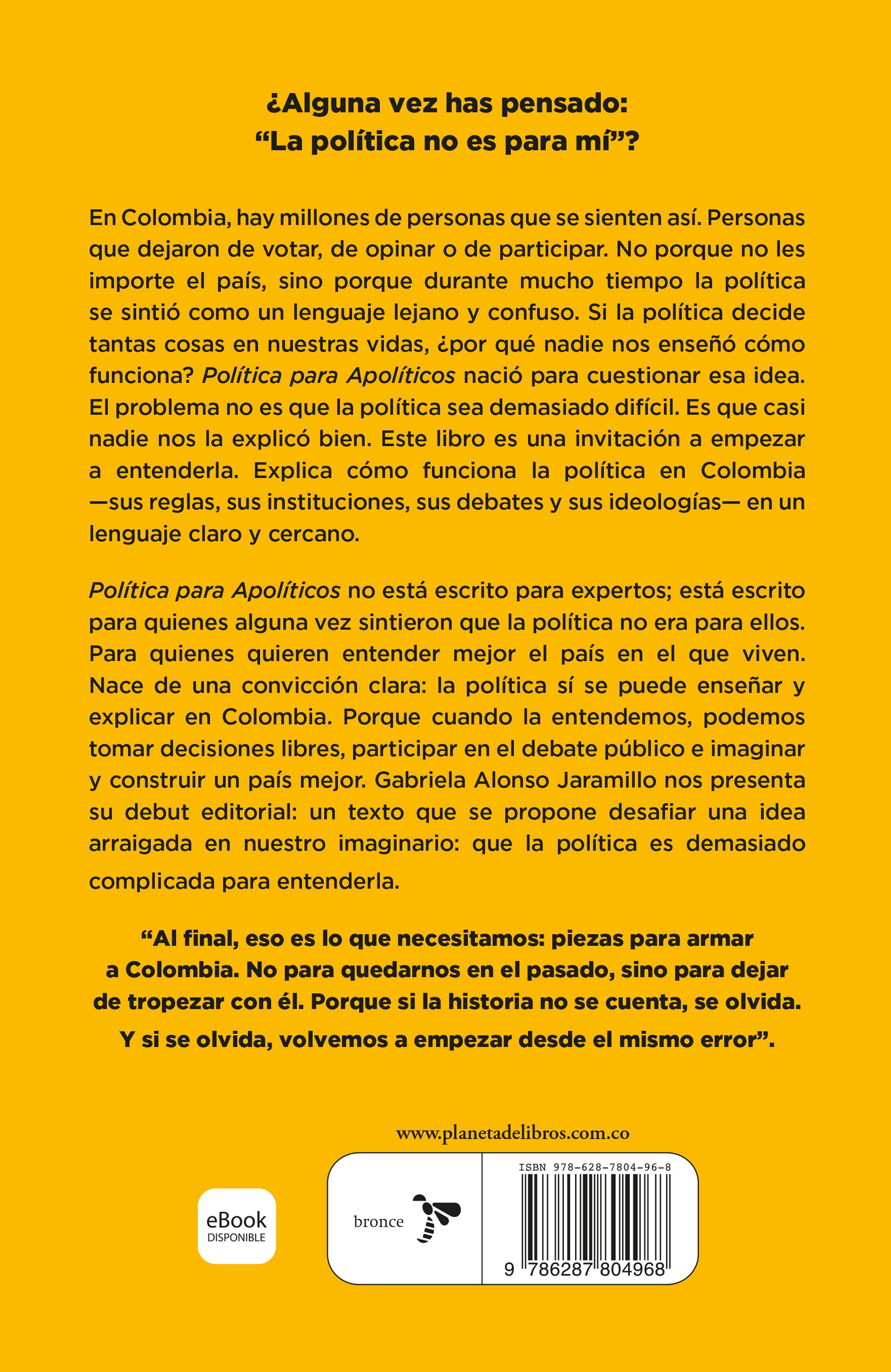 Miniatura contraportada Política para Apolíticos