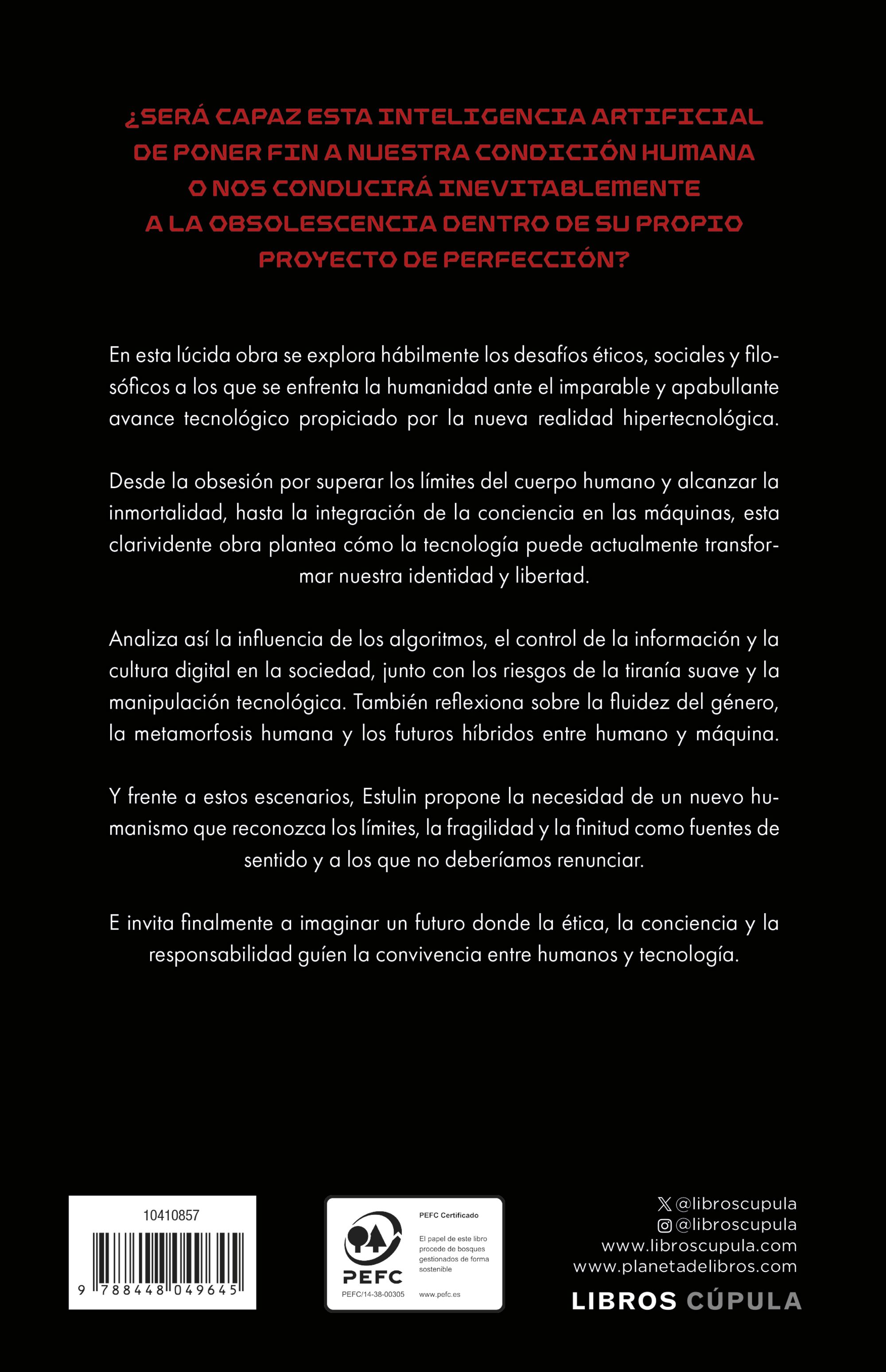 Miniatura contraportada El posthumanismo