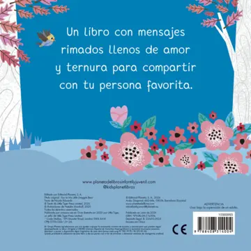 Contraportada Eres mi osito favorito. Libro de cartón con troqueles