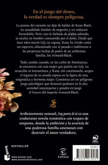 Contraportada Soy parte de ti (Serie Blacklist, 1)