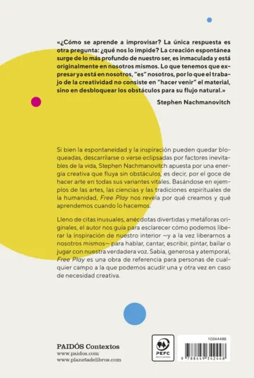 Contraportada Free Play (Edición española)