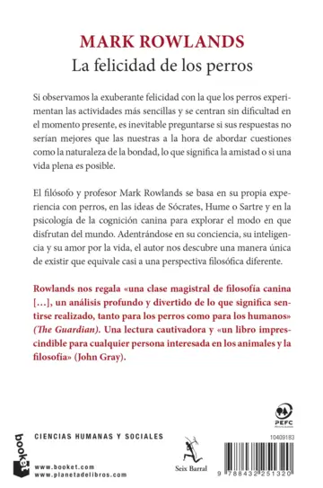 Contraportada La felicidad de los perros