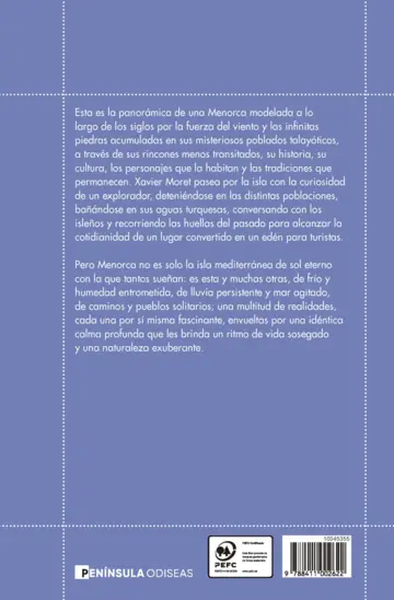 Contraportada Menorca, la isla soñada