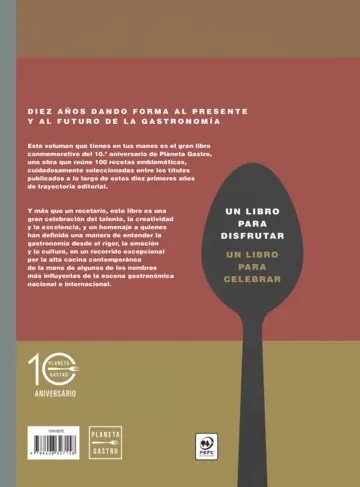 Contraportada 10. El libro del 10º aniversario de Planeta Gastro
