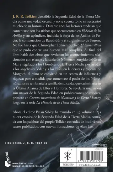 Contraportada La Caída de Númenor