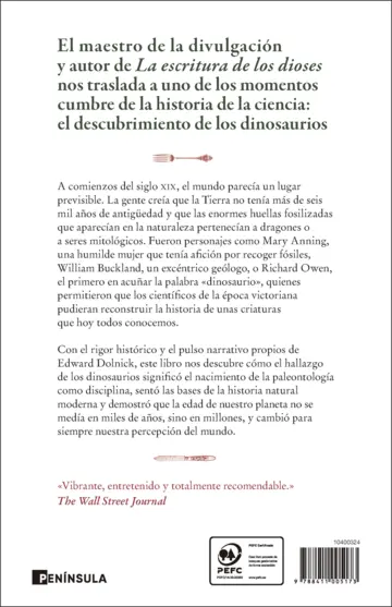 Contraportada Dinosaurios en la cena