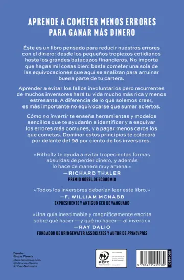 Contraportada Cómo no invertir