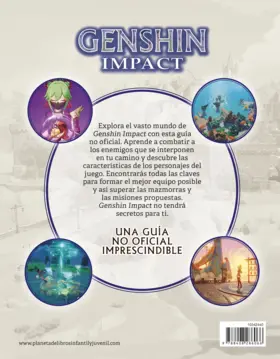 Contraportada Genshin Impact. Guía para jugadores