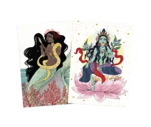 Portada Pack 2 cuadernos cosidos "Sirena y Diosa" María Hesse