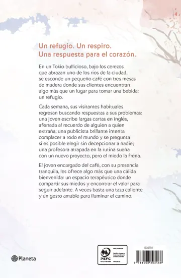 Contraportada Mis tardes en el pequeño café de Tokio