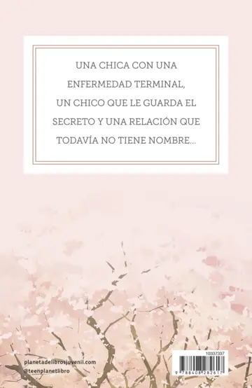 Contraportada Quiero comerme tu páncreas (edición española)