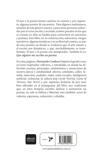 Contraportada Que alguien me escriba un poema