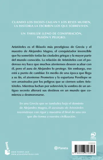 Contraportada El asesinato de Aristóteles