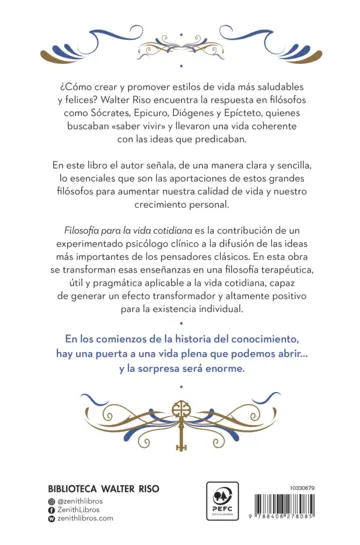 Contraportada Filosofía para la vida cotidiana