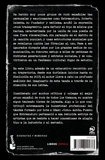 Contraportada Extremoduro: De Profundis