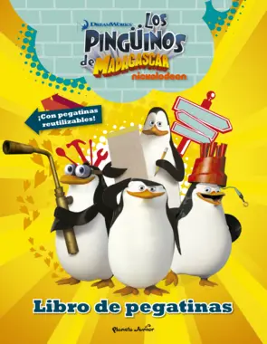 Portada Pingüinos de Madagascar. Libro de pegatinas