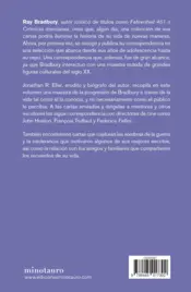 Miniatura contraportada Recuerdo: correspondencia seleccionada de Ray Bradbury