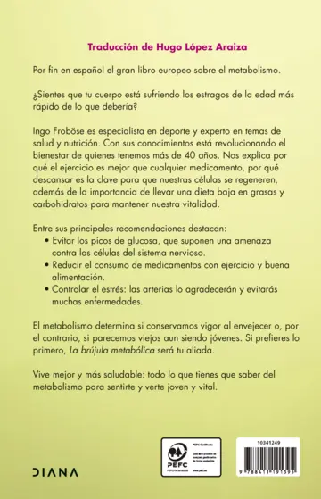 Contraportada La brújula metabólica (Edición española)