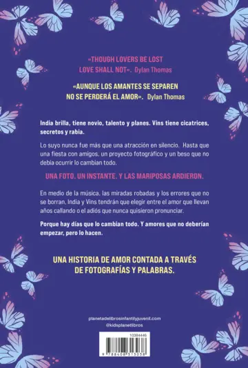 Contraportada El día que ardieron las mariposas