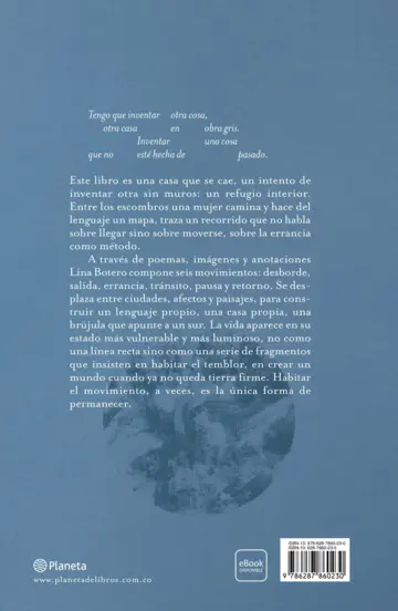 Contraportada Salir de casa para luego poder volver