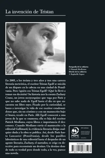 Contraportada La invención de Tristan