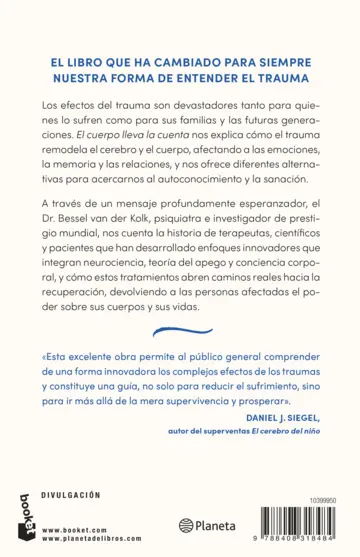 Contraportada El cuerpo lleva la cuenta