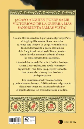 Contraportada Troya, la guerra que acabó con los dioses