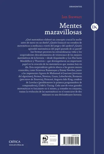 Contraportada Mentes maravillosas