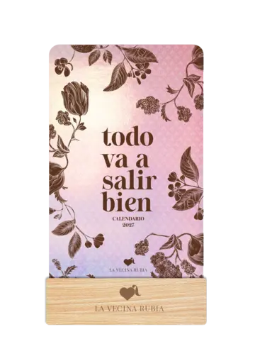 Contraportada Calendario mesa de tarjetas 2027 - La Vecina Rubia