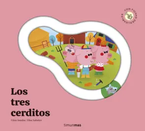 Portada Los tres cerditos. Cuento con piezas deslizables