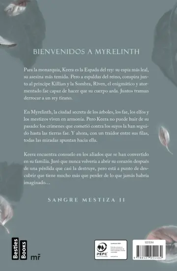 Contraportada El trono de la sombra (Serie Sangre mestiza 2)