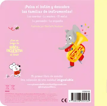 Contraportada La música de la orquesta. Mi primer libro de sonidos