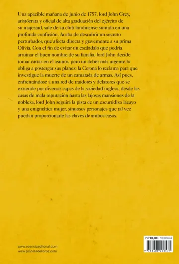 Contraportada Lord John y un asunto privado