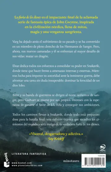 Contraportada La furia de los dioses (Hermanos de sangre, 3)