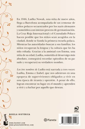 Contraportada Los tres nombres de Ludka